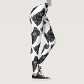 Niedliche Labrador Black Dog Puppy Pet Sketch Leggings (Rechts)