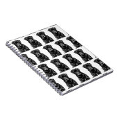 Niedliche Labrador Black Dog Puppy Pet Sketch Notizblock (Rechte Seite)