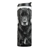Niedliche Labrador Black Dog Puppy Pet Sketch Thermosbecher (Nach links gedreht)