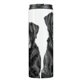Niedliche Labrador Black Dog Puppy Pet Sketch Thermosbecher (Rückseite)