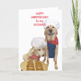 Niedliche Labrador Jubiläumskarte Karte