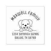 Niedliche Labrador Retriever Arch Family Address Permastempel (Design)