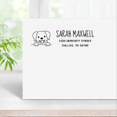 Niedliche Labrador Retriever Pet-Adresse Gummistempel