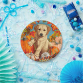 Niedliche Labrador Retriever Welpe Herbsternte Pappteller (Party)