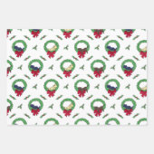 Niedliche Labrador Retriever Welppies Holiday Wrea Geschenkpapier Set (Vorderseite 2)