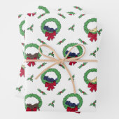 Niedliche Labrador Retriever Welppies Holiday Wrea Geschenkpapier Set (Beispiel)