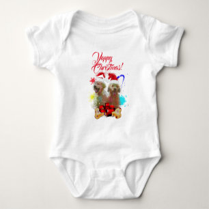 Niedliche Labrador-Welpen Jappy Weihnachten Baby Strampler