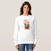 Niedliche Labrador-Welpen Jappy Weihnachten Sweatshirt (Vorne ganz)