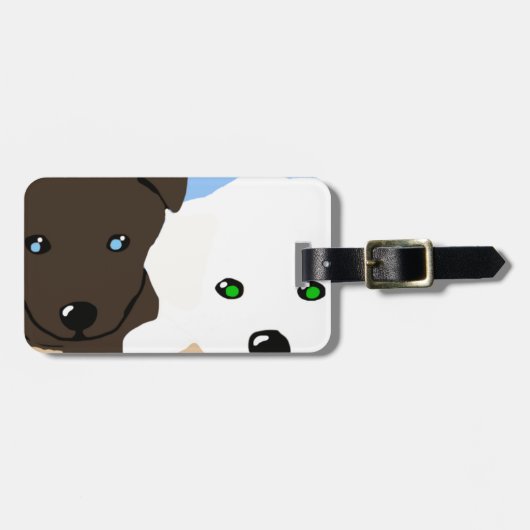 Niedliche Labrador Welpengeschenke Gepäckanhänger (Vorderseite horizontal)