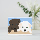 Niedliche Labrador Welpengeschenke Postkarte (Stehend Vorderseite)