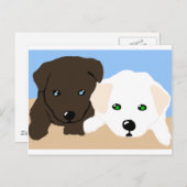 Niedliche Labrador Welpengeschenke Postkarte (Vorne/Hinten)