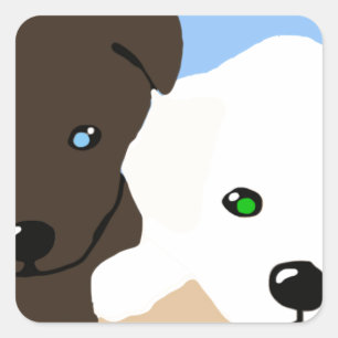 Niedliche Labrador Welpengeschenke Quadratischer Aufkleber