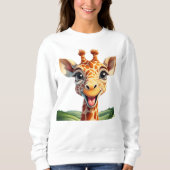 Niedliche Lächelgiraffe Sweatshirt (Vorderseite)