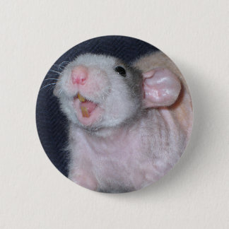 Niedliche Lächeln-Ratte Button