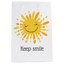 Niedliche Lächelnde Cartoon Kunst Mittlere Geschenktüte