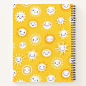 Niedliche Lächelnde Cartoon Kunst Notizblock (Rückseite)