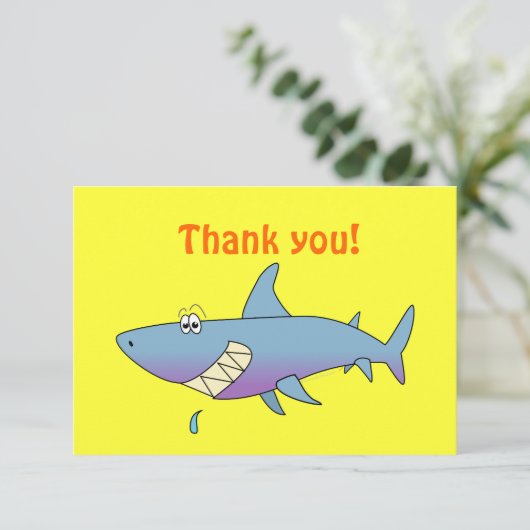 Niedliche lächelnde dankeskarte (Stehend Vorderseite)