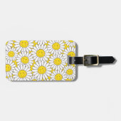 Niedliche lächelnde Gänseblümchen Personalizable Gepäckanhänger (Vorderseite horizontal)