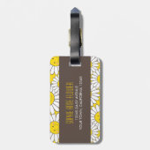 Niedliche lächelnde Gänseblümchen Personalizable Gepäckanhänger (Rückseite vertikal)