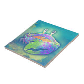 Niedliche lächelnde Krabbe Fliese (Seite)