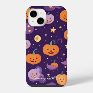 Niedliche lächelnde Kürbis für Halloween-Fall iPhone 14 Hülle