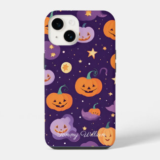 Niedliche lächelnde Kürbis zu Halloween iPhone 14 Hülle