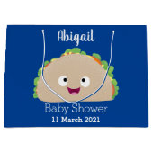 Niedliche Lächelnde Taco-Cartoon-Illustration Große Geschenktüte (Vorderseite)