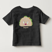Niedliche Lächelnde Taco-Cartoon-Illustration Kleinkind T-shirt (Vorderseite)