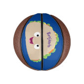 Niedliche Lächelnde Taco-Cartoon-Illustration Mini Basketball (Vertikal)