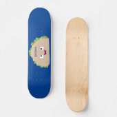 Niedliche Lächelnde Taco-Cartoon-Illustration Skateboard (Vorderseite)