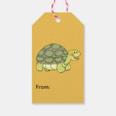 niedliche Lächelschildkröte Geschenkanhänger (Rückseite)