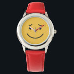 Niedliche Lächeluhren Armbanduhr<br><div class="desc">Original Bild von freepik.com (verwendet mit Lizenz),  von mir geändert. In meinem Shop finden Sie weitere Artikel mit Emoticons.</div>