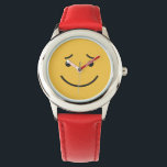 Niedliche Lächeluhren Armbanduhr<br><div class="desc">Original Bild von freepik.com (verwendet mit Lizenz),  von mir geändert. In meinem Shop finden Sie weitere Artikel mit Emoticons.</div>