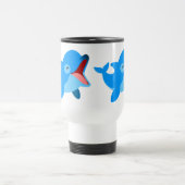 Niedliche Lachen Cartoon Dolphin Travel Mug Reisebecher (Mittel)