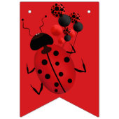 Niedliche Lady Bug-Birthday-Baby Shower-Theme Part Wimpelkette (Erste Fahne)