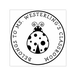 Niedliche Lady Bug Eigenschaft des Lehrers Permastempel