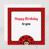 Niedliche Lady Bug Geburtstagskarte (Vorne/Hinten)