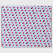 Niedliche Lady Bug Geschenkpapier Periwinkle (Flach)