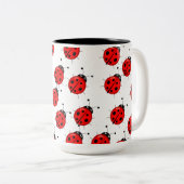 Niedliche Lady Bug Kaffee Tasse-anpassbare Größen Zweifarbige Tasse (VorderseiteRechts)