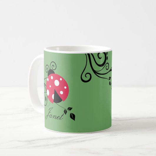 Niedliche Lady Bug Tasse Ladybug (Vorderseite Links)