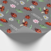 Niedliche Lady Bugs Geschenke Geschenkpapier (Ecke)