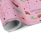 Niedliche Lady Bugs Geschenke Geschenkpapier (Rolleneckpunkt)