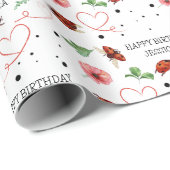 Niedliche Lady Bugs Geschenke Geschenkpapier (Rolleneckpunkt)