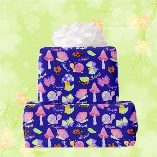 Niedliche Lady Bugs personalisieren Namensgeschenk Geschenkpapier