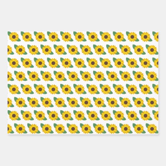 Niedliche Lady Bugs & Sonnenblumen Muster Geschenkpapier Set (Vorderseite 3)