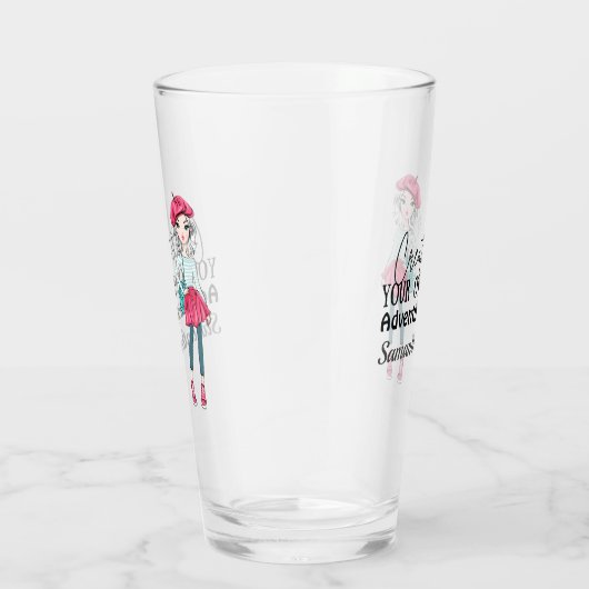 Niedliche Lady | Erstellen Sie Ihre eigenen | Pers Glas (Rechts)