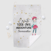 Niedliche Lady | Erstellen Sie Ihre eigenen | Pers Golfhandtuch (Insitu)