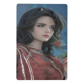 Niedliche Lady Mini-Zwischenablage Mini Klemmbrett (Rückseite)