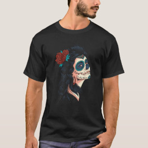 Niedliche Lady of the Dead La Calavera Catrina San T-Shirt