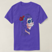 Niedliche Lady of the Dead La Calavera Catrina T-Shirt (Design vorne)